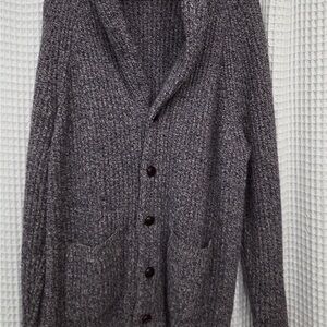 J. Crew Men’s Large Charcoal Thick Cardigan Sweater